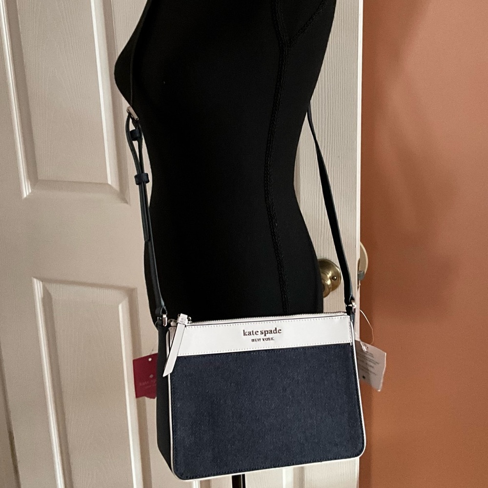 Kate Spade Denim Colorblock Crossbody Purse
